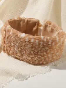 New Arrival Winter Plush Deer Pattern Hairband for Women, Warm Cute Versatile Atmosphere Hair Accessory, Fashionable Ladies' Headwear