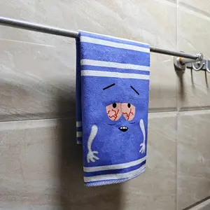 Cartoon Expression Soft Towel Cute Printing Quick-drying Double-sided Velvet Absorbent Towel Bath Wash Face Towel