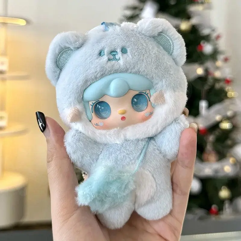 Yooki V4 Mini Bears Collectible Mystery Blind Box - US Shipping, Soft Polyester Fiber Plush, Surprise Teddy Bear Bag Charms/Keychains, PVC, Strawberry, Cream, Taro, Kids Gift
