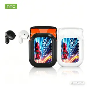 HTC NE20 Wireless Bluetooth Earphones - Bluetooth 6.0, smart LED display, IPX4 waterproof, HiFi high-fidelity sound. Compatible with iOS, Android and PC. Built-in microphone, great for office, sports, study and voice calls..
