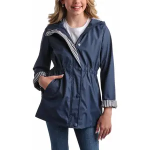 Girls Rain Jacket Slicker Shell Wind & Water Resistant Lightweight Rain Coats for Girls with Pockets (7-16)
