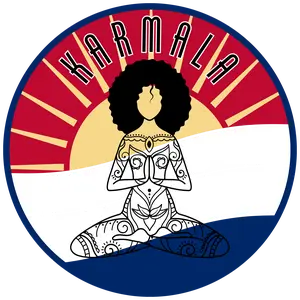 Karmala Sticker Pack 1 - Pack of 5 - 2.5" Round Vinyl Stickers for Water Bottle, Laptop, Skateboard, Bicycle, Luggage, Guitar, Computer, Phone Case, Travel Case