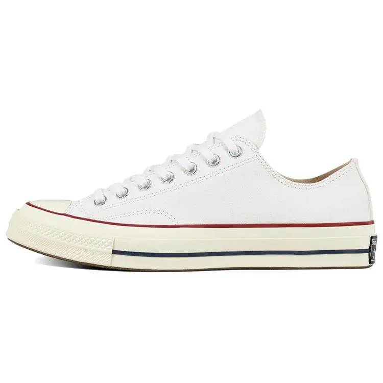 Converse Chuck 70 Low Classic White Athletic Sneaker - Men's/Women's Closed Solid Lace-Up Casual Wear, 2019 Release, Low Top, Vintage Vibes, Multi-Size (7 US, 10 US M, 11 US), Basic Daily Footwear