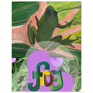 Frog Canvas Poster - Unique Cardboard Design 🐸✨