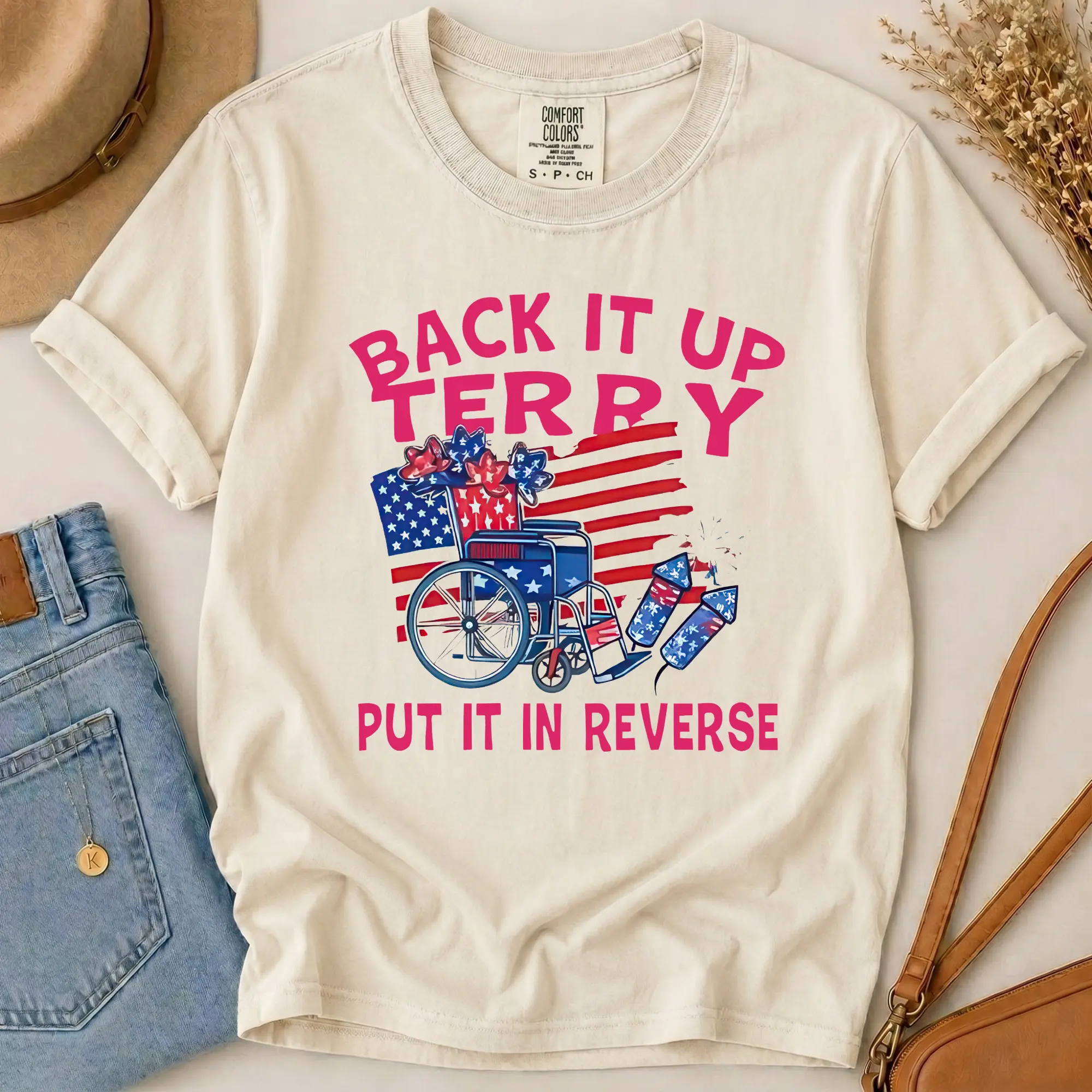 Back It Up Terry Put It In Reverse Comfort Colors Shirt - 4th of July Shirt