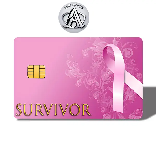 Cancer Survivor Debit Card Skin/Sticker - High Quality Vinyl for Customization and Personalization