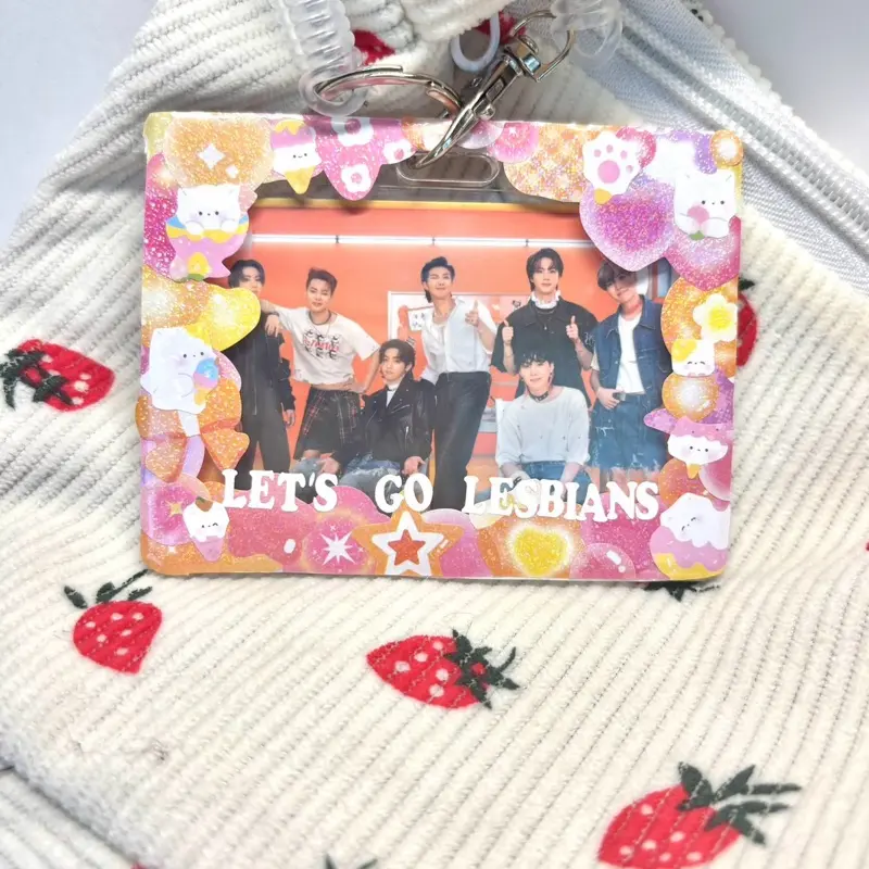 "Let's Go Lesbians" K-Pop Photocard Keychain