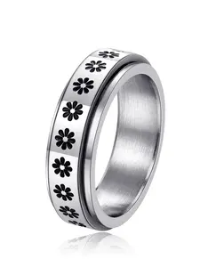 1 Pc Fashion Men's Stainless Steel Ring Statement Ring For Men Party Accessories Jewelry Gift