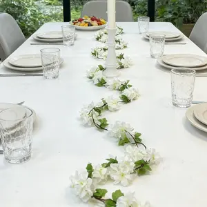 Artificial Cherry Blossom Vine, French Fresh Style Floral Decorative Vine, Window Wedding Table Scene Decoration