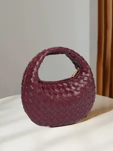 Women's Solid Color Handbag, Handheld Bag, 2024 New Style Pu Leather Zipper Shoulder Bag for Daily Used, Casual Trendy Versatile High-quality Daily Commuting Bag