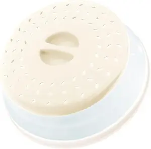 Collapsible Microwave Splatter Cover, 10.5 Inch, Microwave Plate Cover With Steam Vent (white)