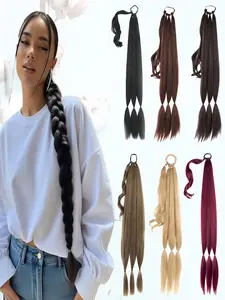 30 Inch Braid Ponytail Extension - DIY Wrap-Around Hairpiece with Hair Tie, Heat Resistant & Soft for Holiday Parties & Weddings Hair Weave Extensions