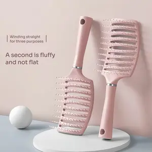 ENCOUNTERU Ribs Comb Hair Comb Curly Hair Comb Fluffy High Skull Top Artifact Air Bag Comb Long Hair Curly Hair Massage Big Row Comb