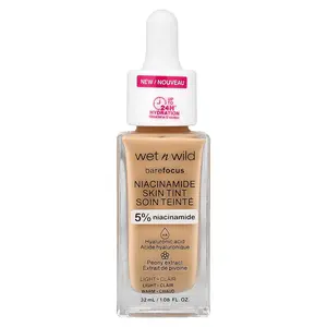 wet n wild Barefocus, Niacinamide Skin Tint, 1116092 Light, 1.08 fl oz (32 ml)
