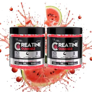 MOSEA ELEMENTS Creatine Monohydrate Watermelon Gummies 5000mg 0g Sugar Chewables 5g Pre-Workout Muscle Pump Booster Fitness Supplement for Men Women 120 Count Vegan