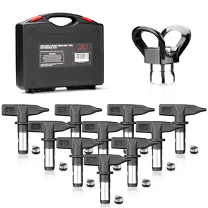AEROPRO Tools 12Pcs Airless Paint Sprayer Tips Set, 10 Reversible Spray Nozzle Tips, 1pc Nozzle Tip Guard, 1pc Storage Box(210,215,310,313,315,317,413,417,515,517)