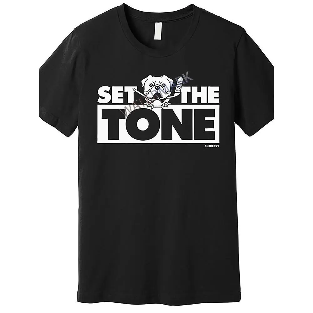 100% Cotton OFficial Shoresy Set The Tone Premium T-Shirt Fun Men'S Short Sleeve Pattern Cotton Comfortable Casual Breathable Crew Neck 180G Fabric Menswear Graphic Tees Men Gifts Ivan Cornejo Merch Graphic T-Shirts Com Golf Gift T-Shirt For Men And Women