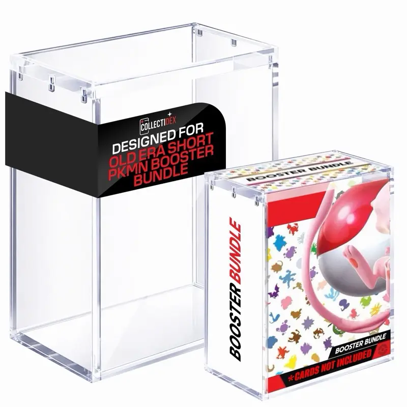Acrylic PKMN Booster Short Bundle fits 2025 and Prior Bundles (Does NOT fit 2026 Tall Bunders - Perfect Order, Chaos Rising, Ascended Heroes)