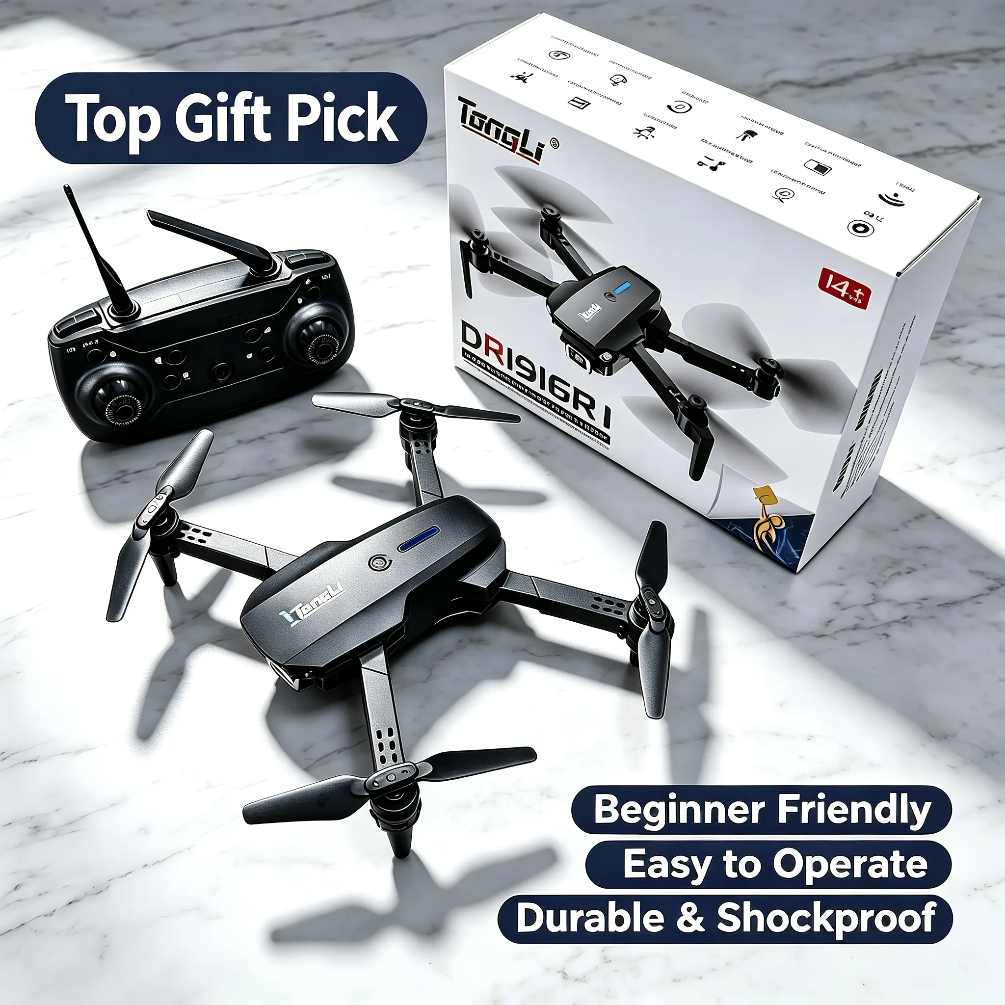 Tongli RC Drone Mini Quadcopter,  supports gesture‑controlled photo taking , comes with built‑in propeller guards, suitable for beginner practice and friend gatherings, can be used as gifts for birthdays, Christmas, Halloween and New Year.