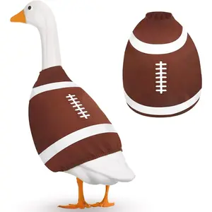 Football Goose Outfit Lawn Porch Football Game Day Clothes for Plastic Goose Outdoor Patio Yard Lawn Art Bowl Party Decor(23")