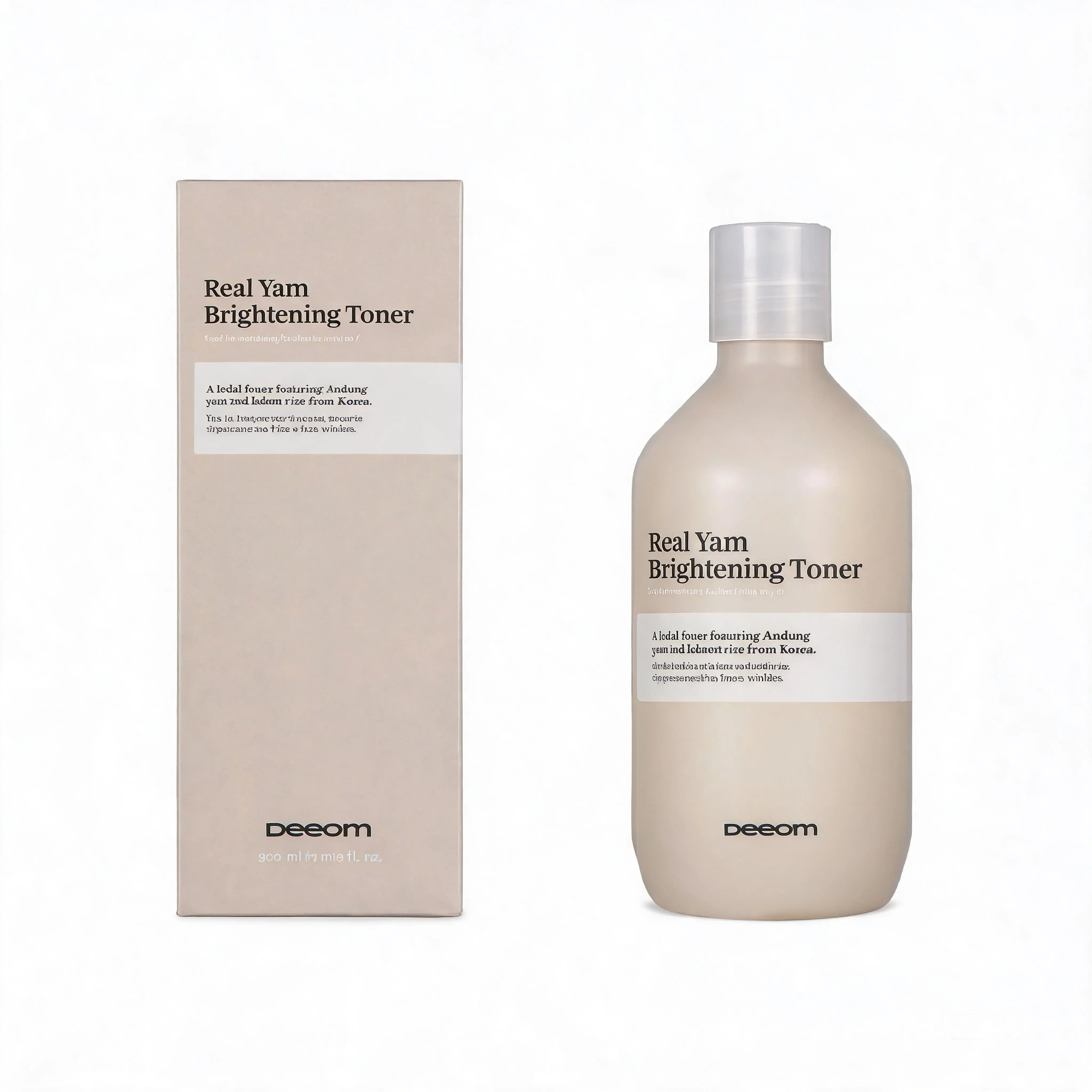 DEEOM K-Beauty Glow Hydrating Toner | 100,000 PPM Korean Yam & Rice Milky Toner with Niacinamide for Dry Dull Skin | Soothing Glass Skin Facial Toner, Daily Use & Mask, Made in Korea, Moisture Hyaluronic Repair Hydrate Moisturizer Moisturizing