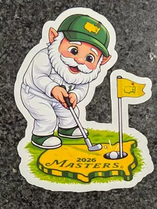 2026 The Masters Golf Gnome Mascot Decal Vinyl Sticker Putting Water Resistant