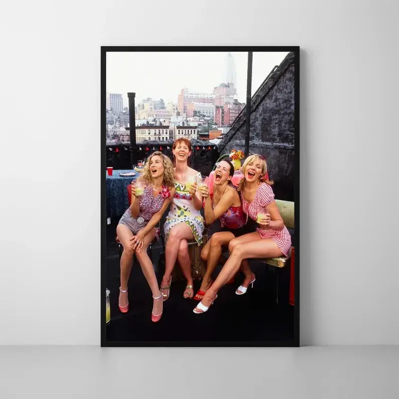 Printable and the City Poster,  Art Wall Decor,Samantha, Carrie, Charlotte, Miranda Art Print, Room Decor