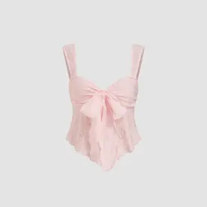 Cider Lace Sweetheart Bowknot Tank Top SwimWeek SummerWins