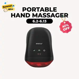 CINCOM Palm-Graspable Vibratory Hand Massager (Black) - Cordless Battery-Operated Selfcare Device with Heat, Gentle Vibration, Adjustable Settings, Auto-Off, Rechargeable, Ideal for Daily Relaxation & Gift Choice, Ideal Choice For Gifts