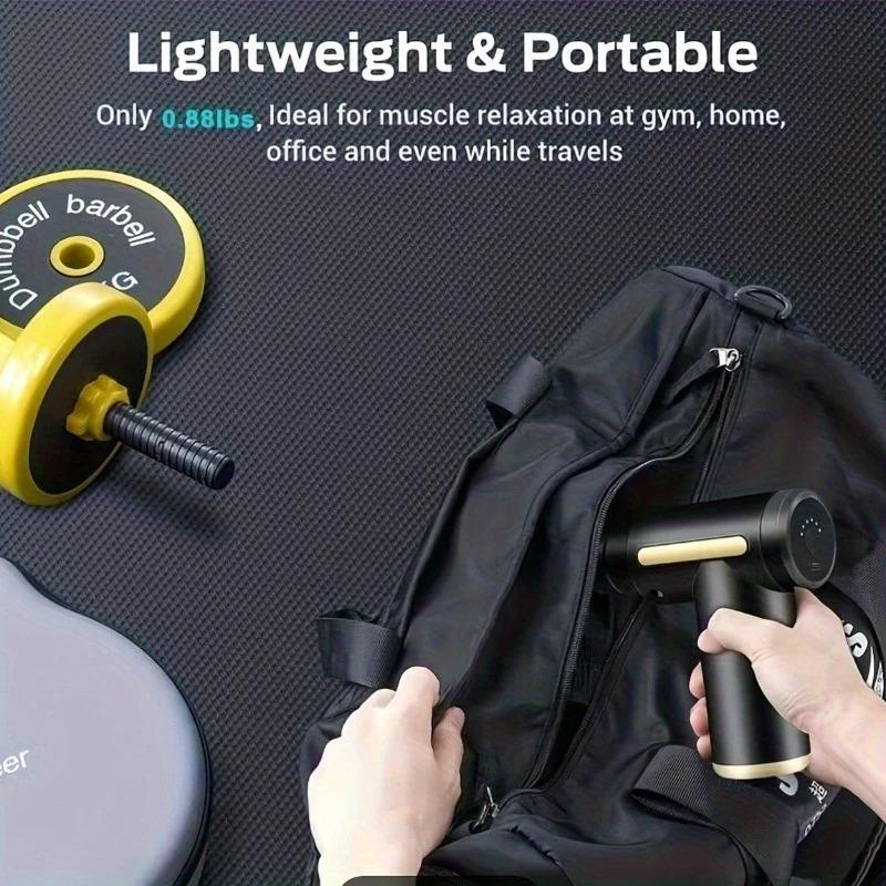 Massage Gun, Small Travel Tool, Massage Gun Deep Tissue,Percussion Handheld Portable Muscle Massager Tool for Full Body Pain Relief, Ideal Gifts for Men, Women(Black)