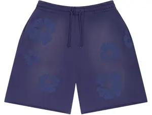 Denim Tears Mono Cotton Wreath Sweat Shorts Navy
