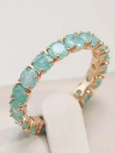 Bohemian Style Cubic Zirconia Promise Ring – Elegant Engagement & Wedding Jewelry in Pink, Green & Aqua