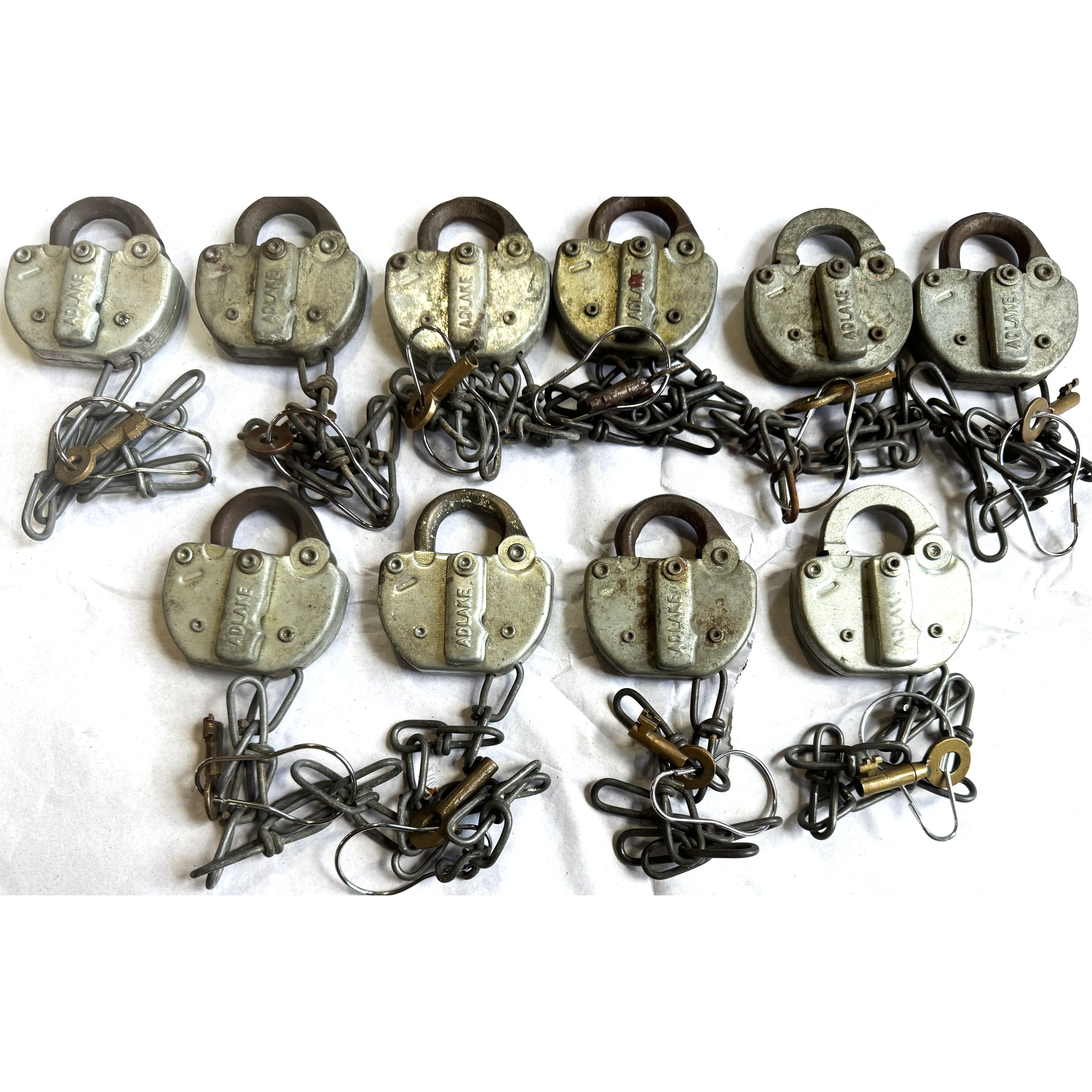 Adlake Railroad Locks and Keys - Choose by Railroad! - All Locks have Working Keys - Antique Railroad Relics - Adlake Brand