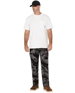 Lucky Brand Workwear Men's Camo Print Broken Canvas Cargo Work Pants - Lwm243403-Blk