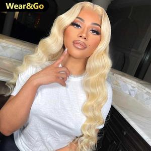 OQ HAIR Body Wave Pre Cut Lace 613 Blonde Wigs Wear Go Glueless Wigs Quick and Easy Install Hairstyle