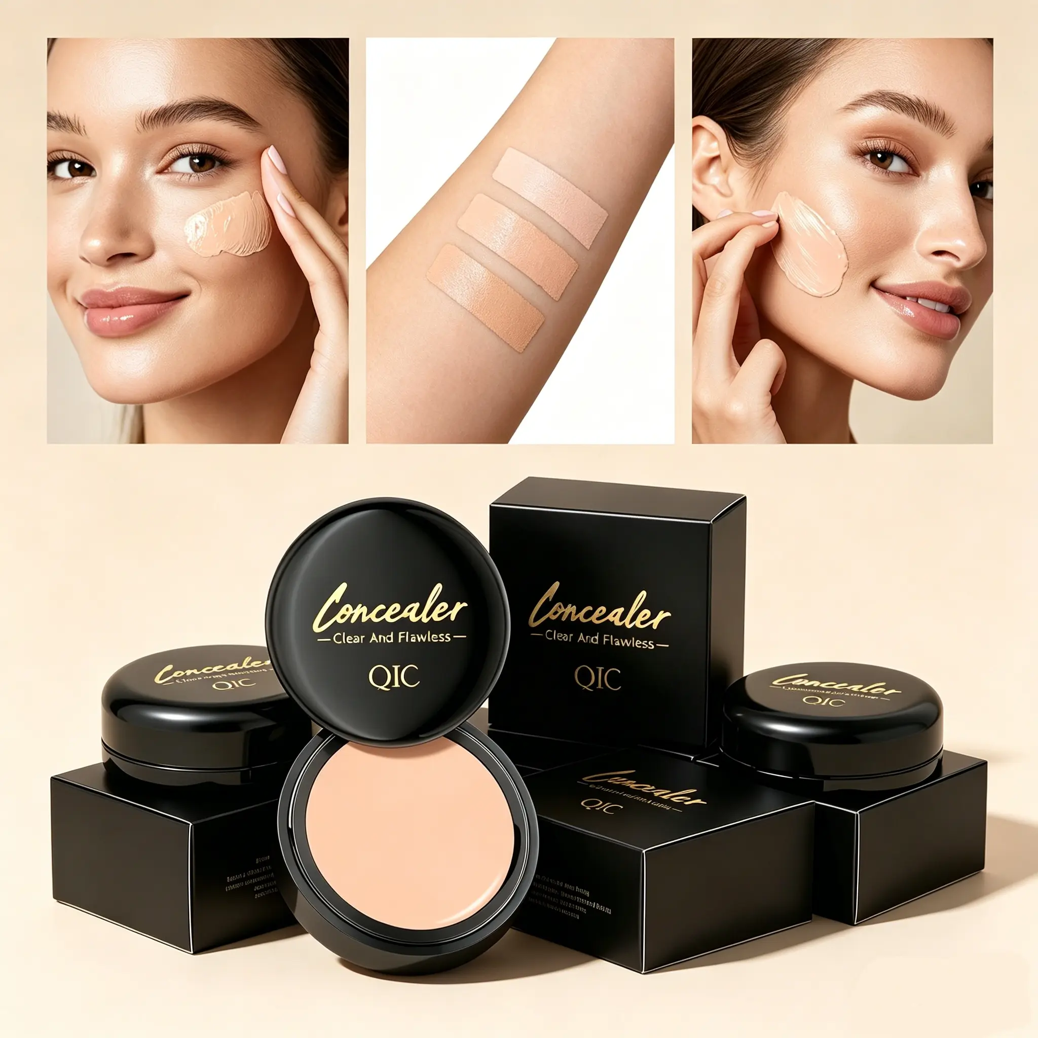 Matte Full Coverage Concealer Cosmetic - Waterproof, Long-Lasting, Smooth Cream Concealer - Under Eye Dark Circle & Acne Blemish Corrector - Creaseless for All Skin Types