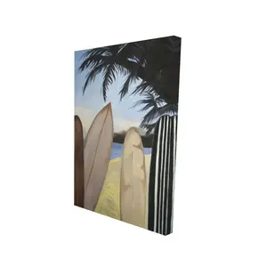Begin Home Decor 2080-3624-SP61 24 x 36 in. Surfboards - American Sports Canvas - Unique Art