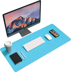 Black+Decker Faux Leather Desk Mat for Keyboard and Mouse - Office Desk Accessories - Protective Office Desk Decor Men, Women, Teens - Desk Pad Mat for Gaming, Work from Home, Office - Desk Organizers