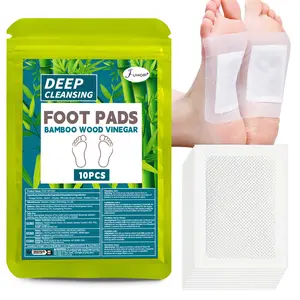 10 foot patches, natural bamboo wood vinegar ginger powder foot care pads, better for use after foot bath