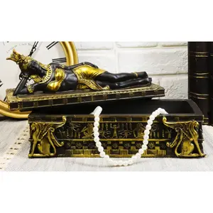 Ebros 8" Long Ancient Egyptian Queen Cleopatra in Repose Decorative Jewelry Box