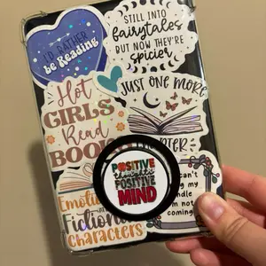 Positive Thoughts Positive Mind Kindle Pop Socket, Kindle Accessory, Kindle Stand, Kindle Grip, Phone Grip, Popsocket, Kindle, book accessory, mental health