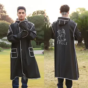 2024Stylish Waterproof Raincoat - Long, Hooded Design for Outdoor Activities like Hiking & Fishing, Durable EVA Material2025