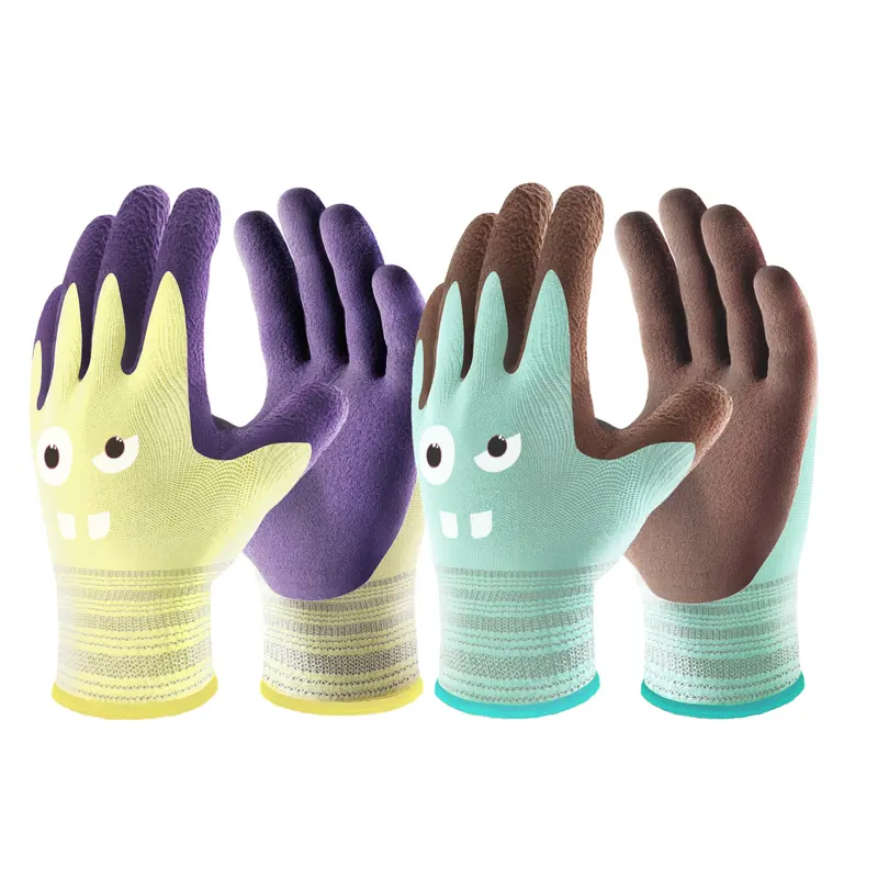 G & F Products JustForKids Genuine Leather Kids Work Gloves - Children's Garden Gloves For Ages 7-9