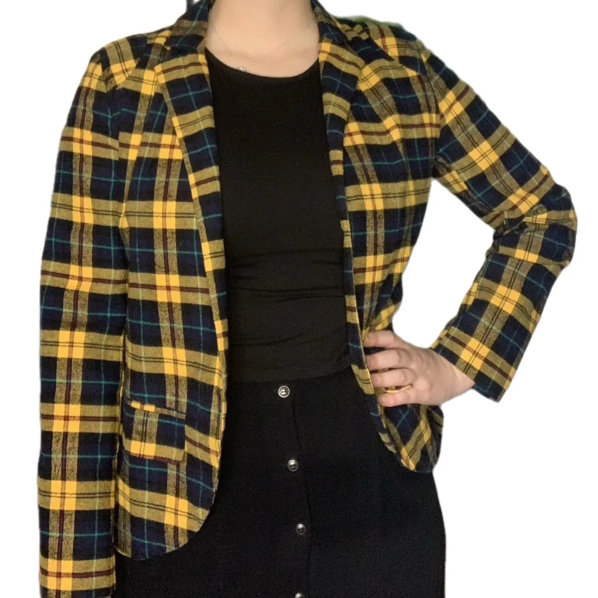 Vintage Size 10 Plaid Blazer Jacket by Rock & Revolution