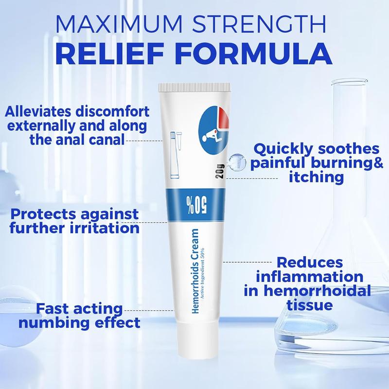 Medicated Hemorrhoid Relief Ointment - Soothes Pain & Burning, External Comfort Care