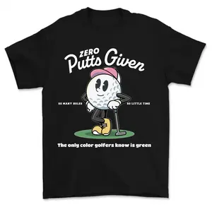 Masters Tournament T-shirt Zero Putts Given 2025 Funny Golf T-Shirt for Men Women Vintage Graphic Tee, Humorous Golf Lover Gift Shirt, Retro Golf Apparel Cotton Casual Top, Trendy Sportswear Funny Saying Tee for Golfers Dad Husband Gift