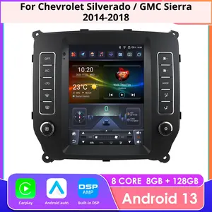 2DIN Car Stereo For Chevrolet Silverado / GMC Sierra 2014-2018 Android 14 Player Auto Radio Multimedia GPS Carplay QLED Bluetooth Navi Wifi