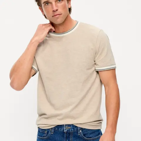 Old Navy Men's Crew-Neck Pique T-Shirt