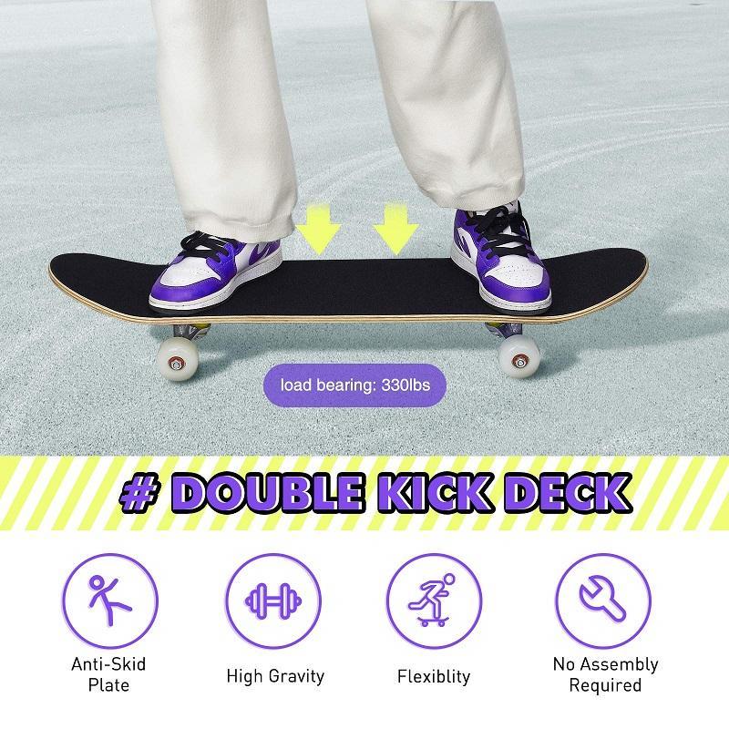 Wooden Kids Girl Custom Wheels Longboard Skateboard 31”Complete Skate Board