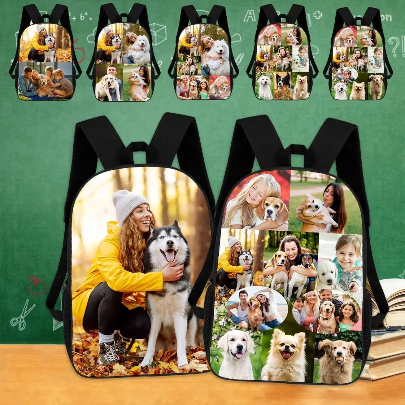 Custom Photo Kids Backpack, Personalized School Bookbag, Personalized Back to School Gift